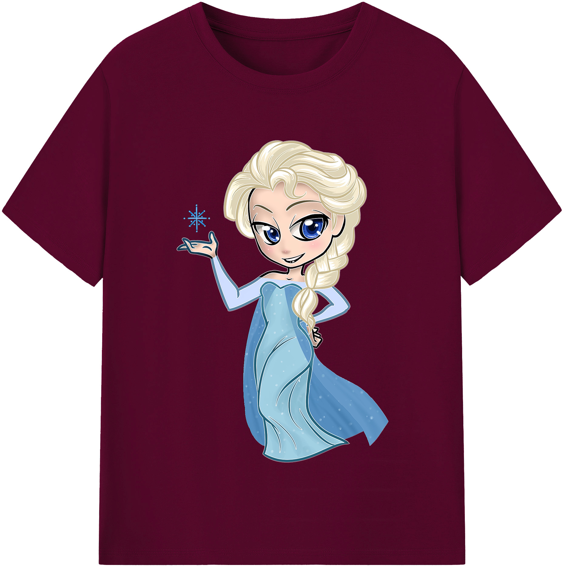 （画像用） アナと雪の女王 アンナ エルサ Frozen Anna Elsa レディースカジュアルプリントTシャツ（綿100％）